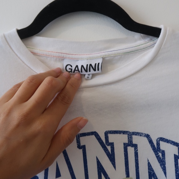 GANNI Women’s Smiley Relaxed T-Shirt - Picture 3 of 6